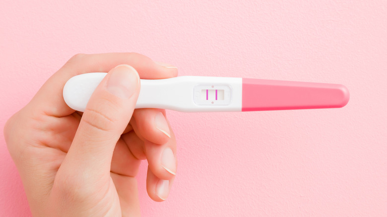 A positive pregnancy test