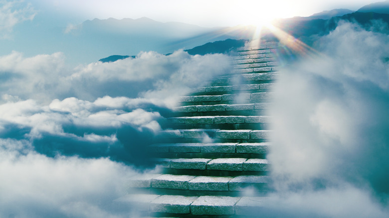 Staircase in clouds 