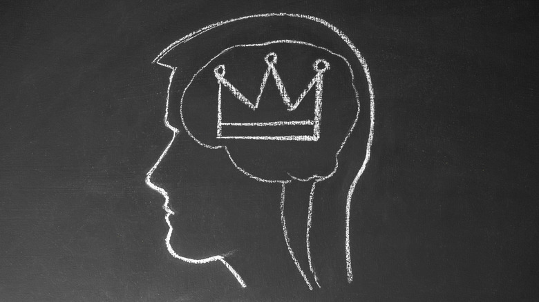 chalkboard drawing of profile