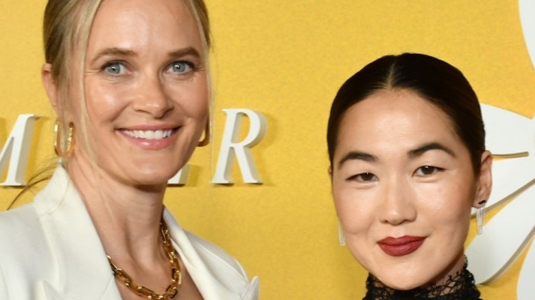 Rachel Blanchard and Jackie Chung smiling