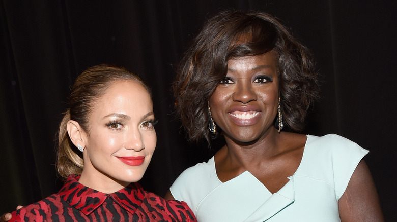 Jennifer Lopez and Viola Davis posing together in 2014