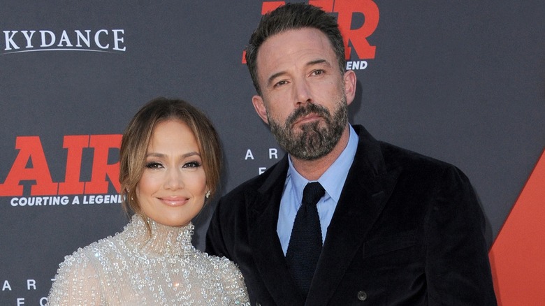 Jennifer Lopez and Ben Affleck at the "Air" movie premiere
