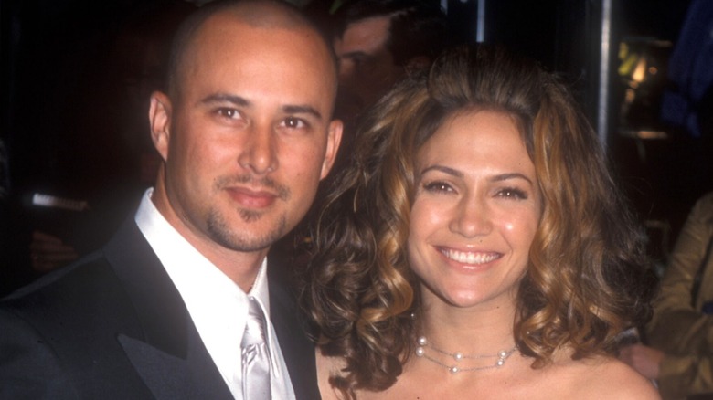 Close-up of Cris Judd and Jennifer Lopez smiling