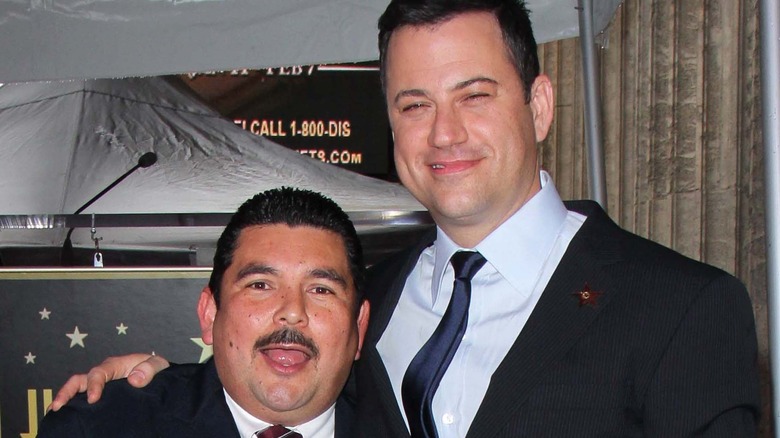 Jimmy Kimmel and Guillermo Rodriguez posing together