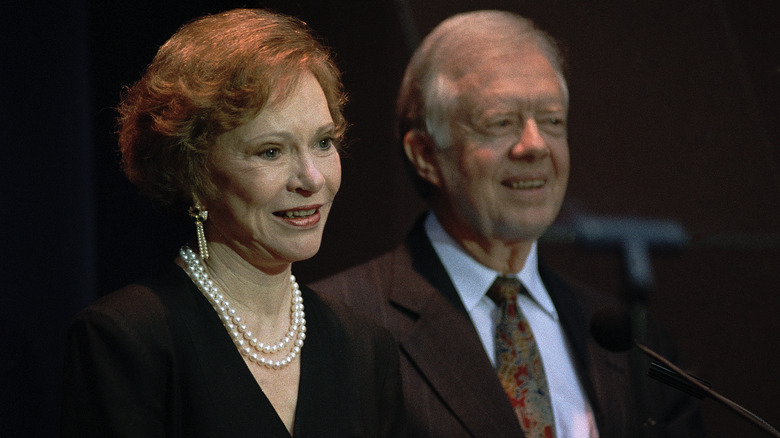 Rosalynn Carter and Jimmy Carter at an event