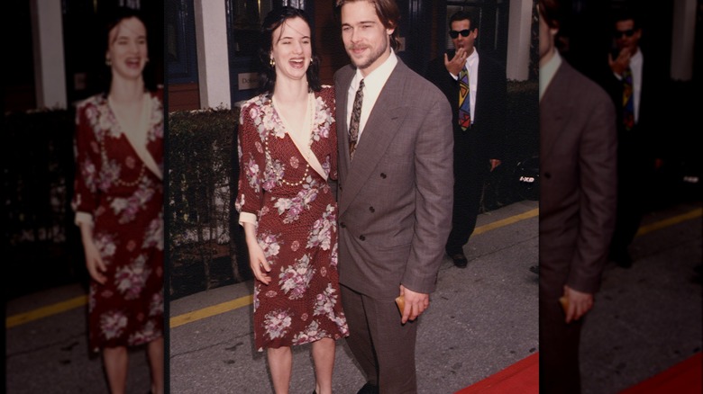 Brad Pitt and Juliette Lewis smiling