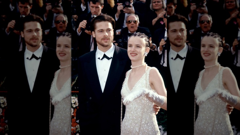 Brad Pitt and Juliette Lewis on the red carpet