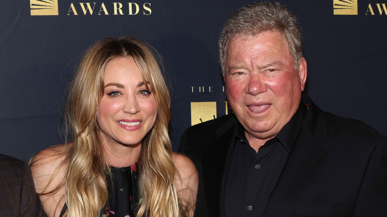 Kaley Cuoco and William Shatner at event