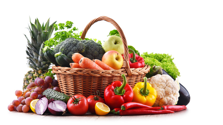 A basket full of vegetables