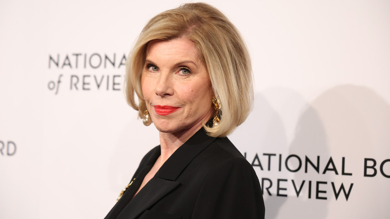 Christine Baranski posing at the National Board of Review Gala at Cipriani (2025)