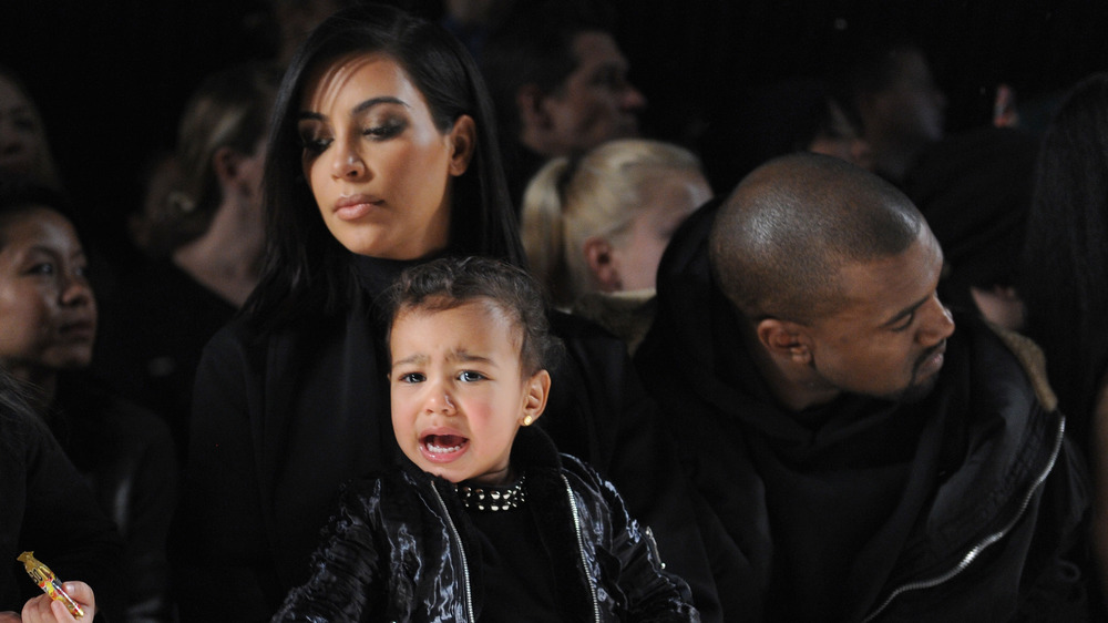 Kim, Kanye and North 