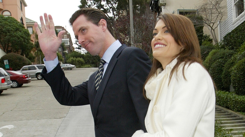 Gavin Newsom and Kimberly Guilfoyle