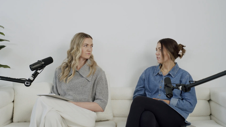 Kassidy Noem Peters and Kennedy Frick talking during a podcast episode.