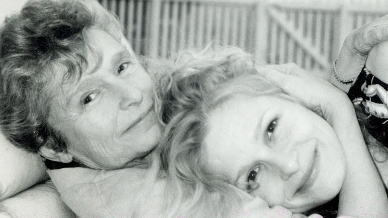 Kyra Sedgwick and her mom smiling together