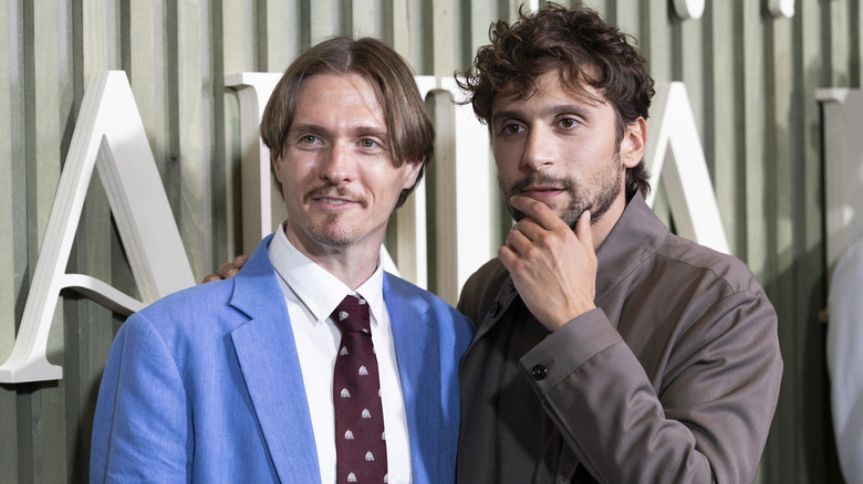 Raffaele Sollecito and Giuseppe De Domenico pose for pictures