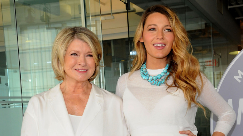 Blake Lively and Martha Stewart posing for photos