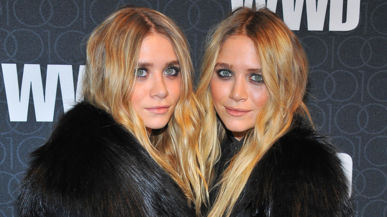 Mary Kate Olsen and Ashley Olsen at the Women's Wear Daily 100th Anniversary Gala, 2010