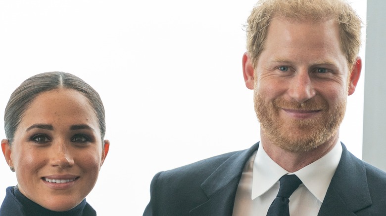 Meghan Markle and Prince Harry smiling