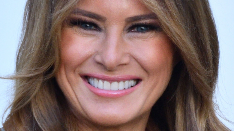 Melania Trump with wide smile