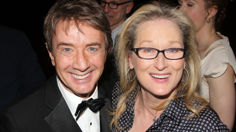 Martin Short and Meryl Streep smiling