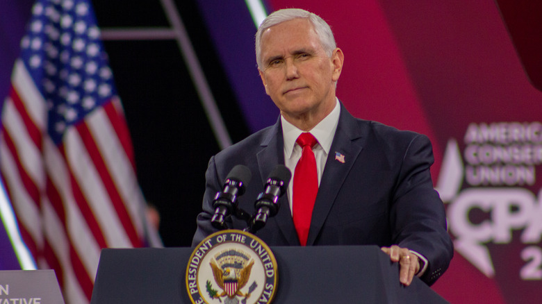 Mike Pence at the podium