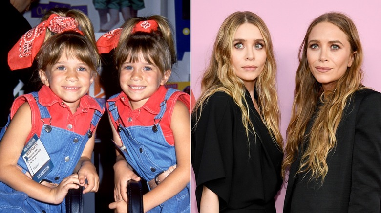 Mary-Kate & Ashley Olsen at a fan event in 1993 & at the 2019 CFDA Fashion Awards