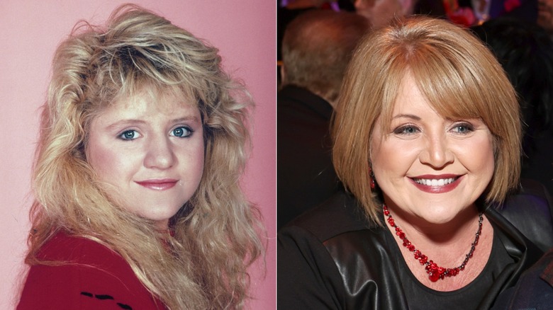 Tina Yothers circa 1987 & in 2023 at a Parkinsons charity event