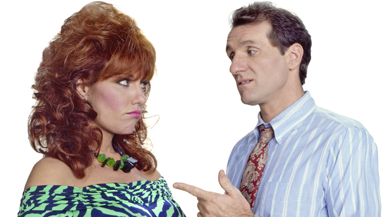 Katey Sagal and Ed O'Neill posing in a promo for 