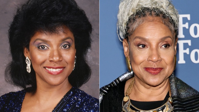 Split image of Phylicia Rashad 1989 and 2025