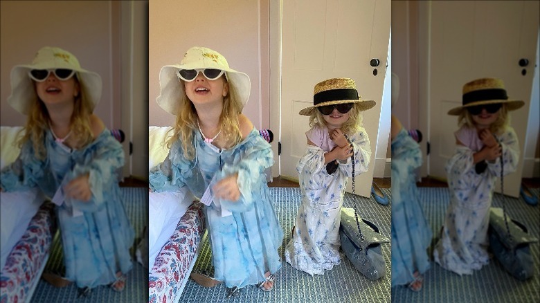 Nicky Hilton's daughters playing dress up 
