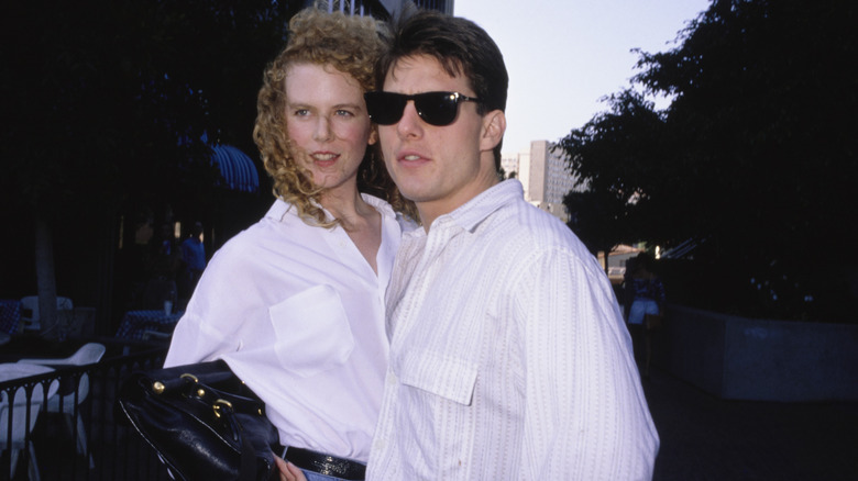 Nicole Kidman and Tom Cruise posing together in LA in 1990