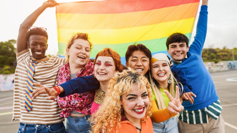 group of LGBTQIA+ youth