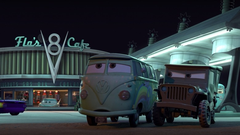 Fillmore watching stoplight in "Cars"