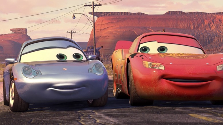Sally, Lightning McQueen in "Cars"