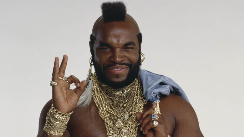 Mr. T making a hand signal