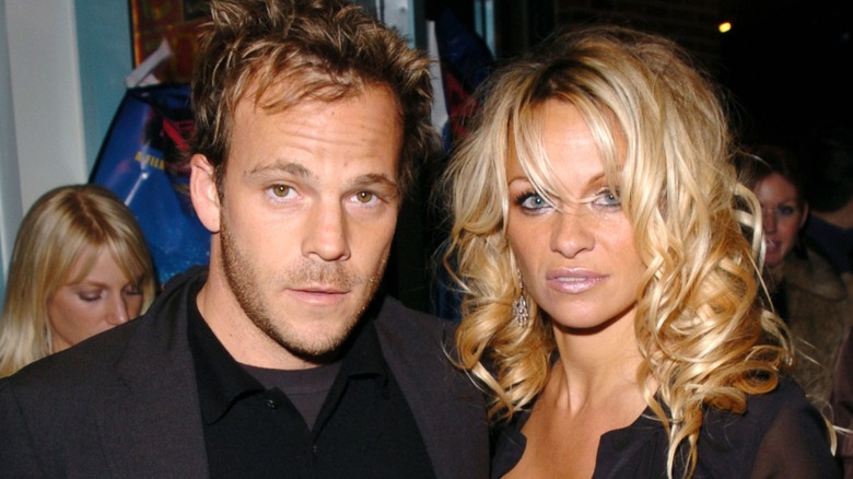 Stephen Dorff and Pamela Anderson attending an event together.