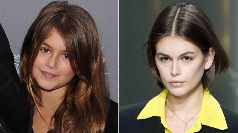 Kaia Gerber, then and now