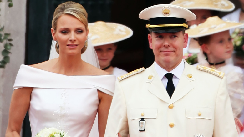 Princess Charlene and Prince Albert at their wedding