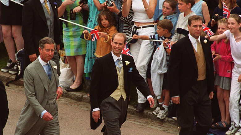 Edward walking to wedding