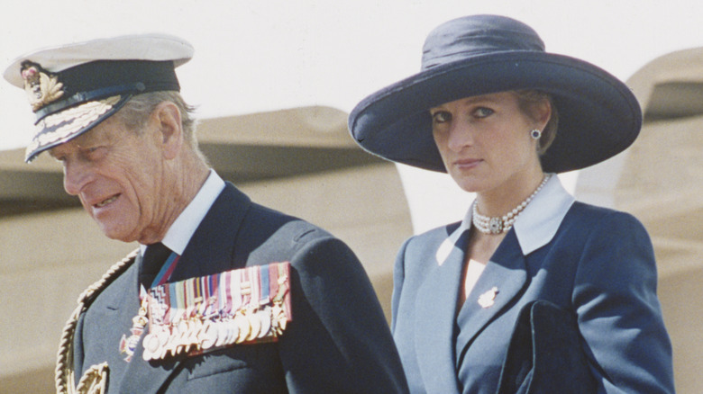 Philip and Diana leaving boat 