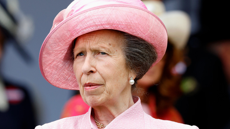 Princess Anne looking serious
