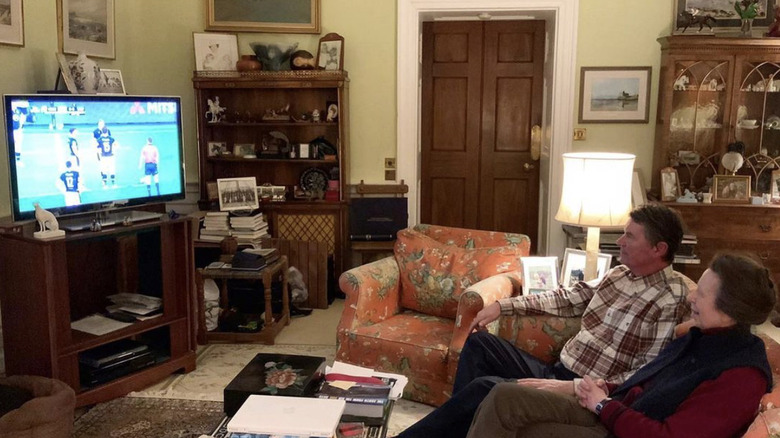 Princess Anne, husband at home