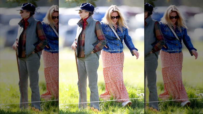 Princess Anne and Autumn Phillips at the Cirencester Park Horse Trials