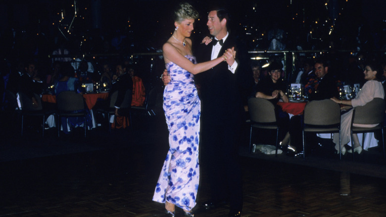 Princess Diana dancing with King Charles III in 1988