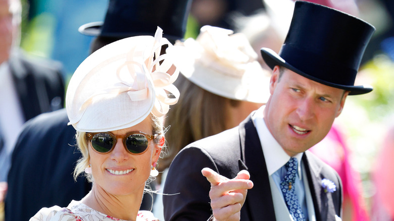 Zara Tindall and Prince William walking together at the 2024 Royal Ascot