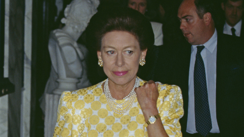 Princess Margaret in yellow dress