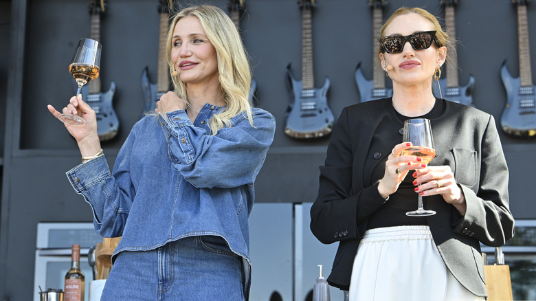 Cameron Diaz and Katherine Power on stage at BottleRock in Napa Valley in 2024