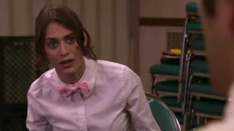 A screencap of Lizzy Caplan in Party Down