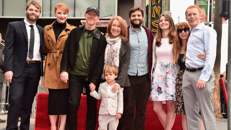 Ron Howard (in hat) and family attend a ceremony honoring Ron Howard with the 2,568th Star on The Hollywood Walk of Fame on December 10, 2015 in Hollywood, California.