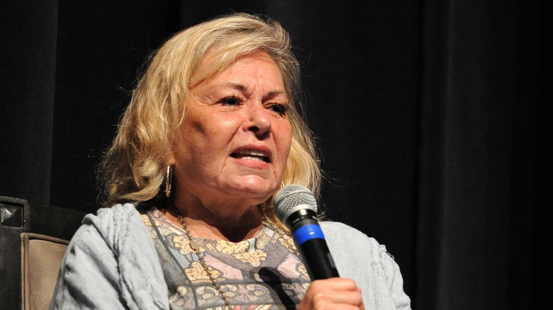 Roseanne speaking at an event in 2018